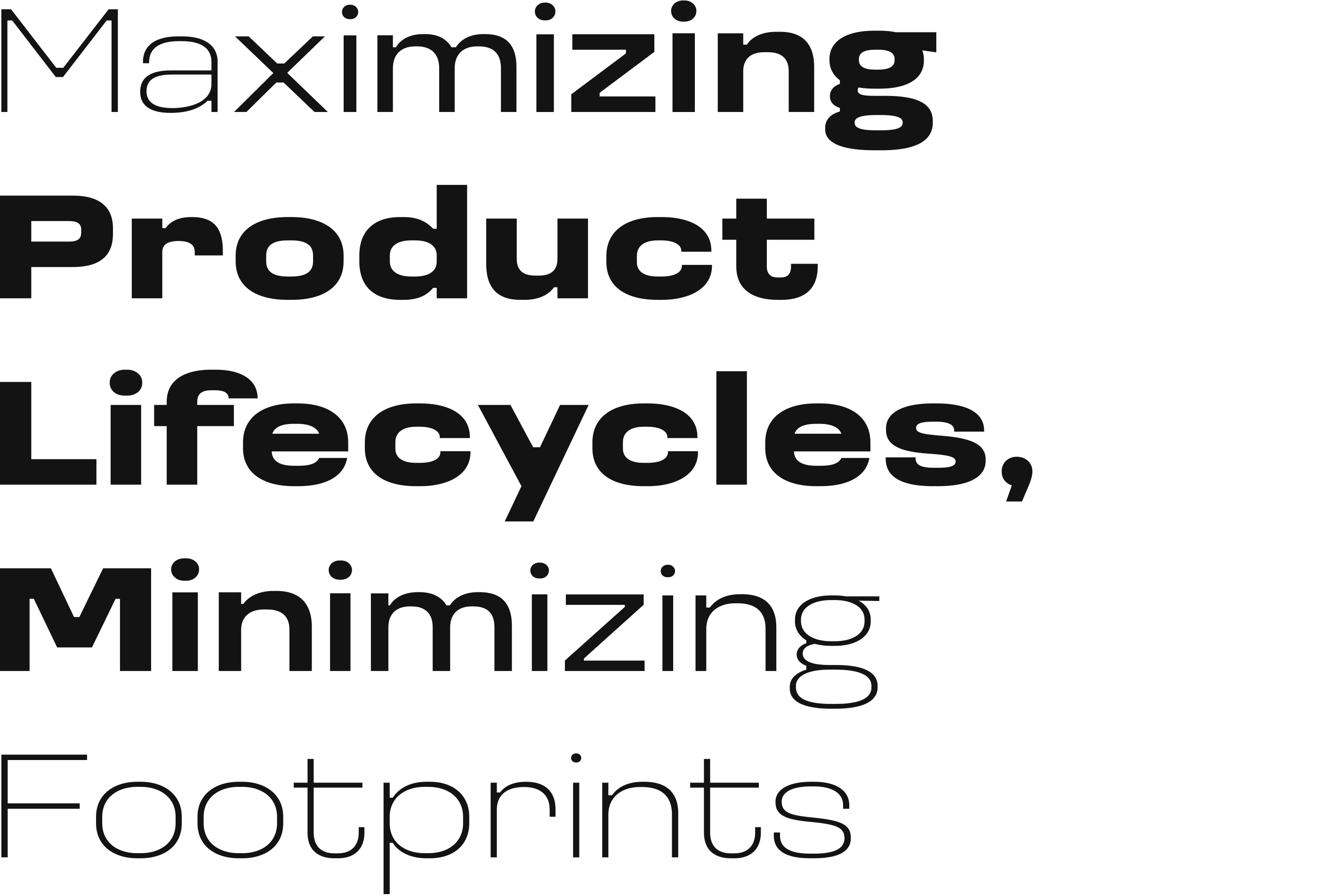 Maximizing  Product Lifecycles  Minimizing Footprints